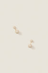 Gold and Pave Floating Spark Earrings