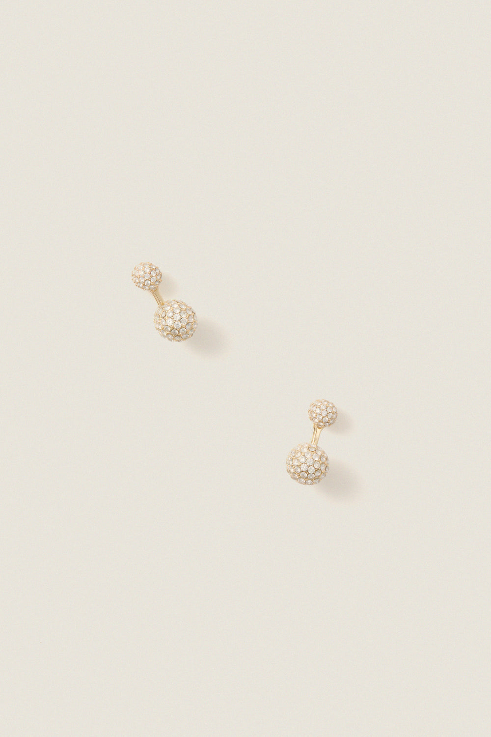 Gold and Pave Floating Spark Earrings