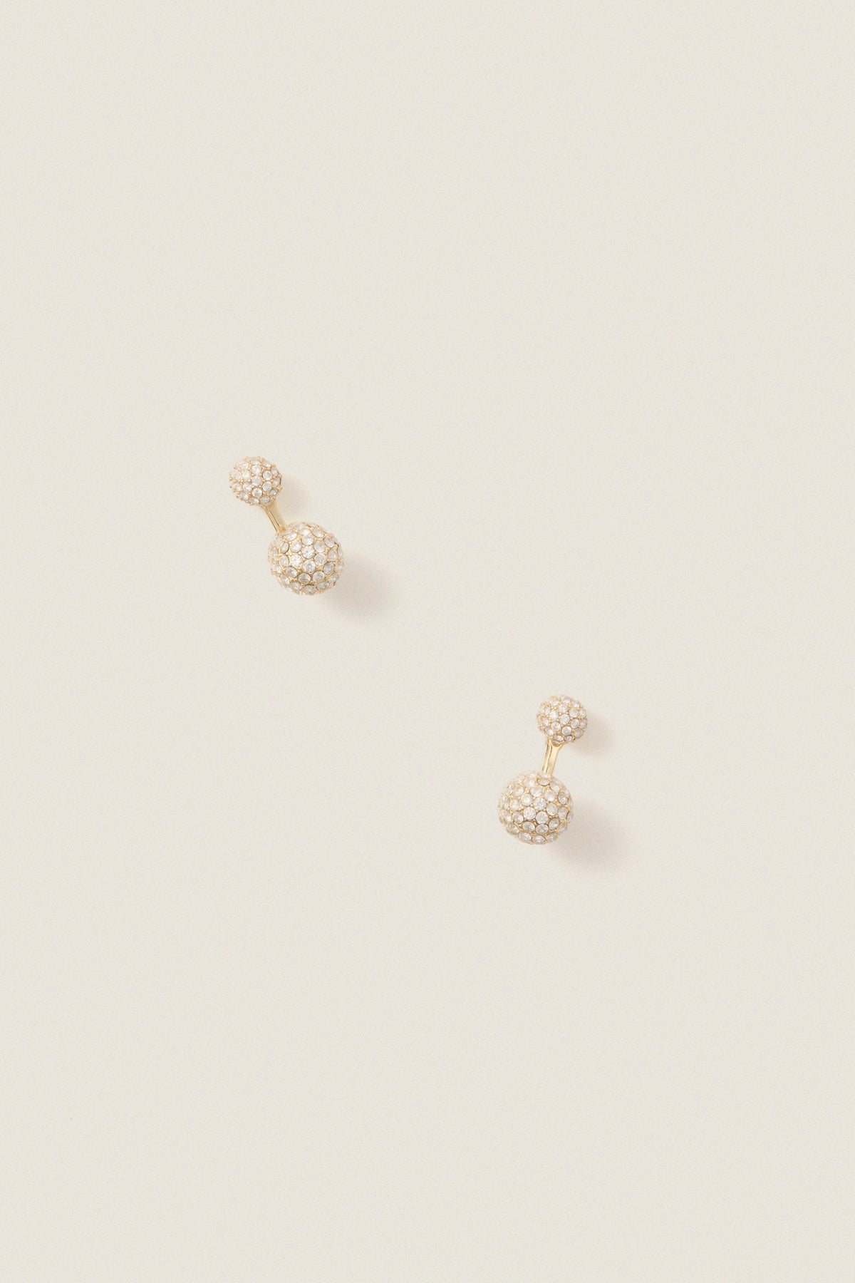 Gold and Pave Floating Spark Earrings