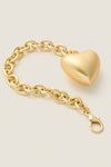 Gold The Puffy Heart Bracelet