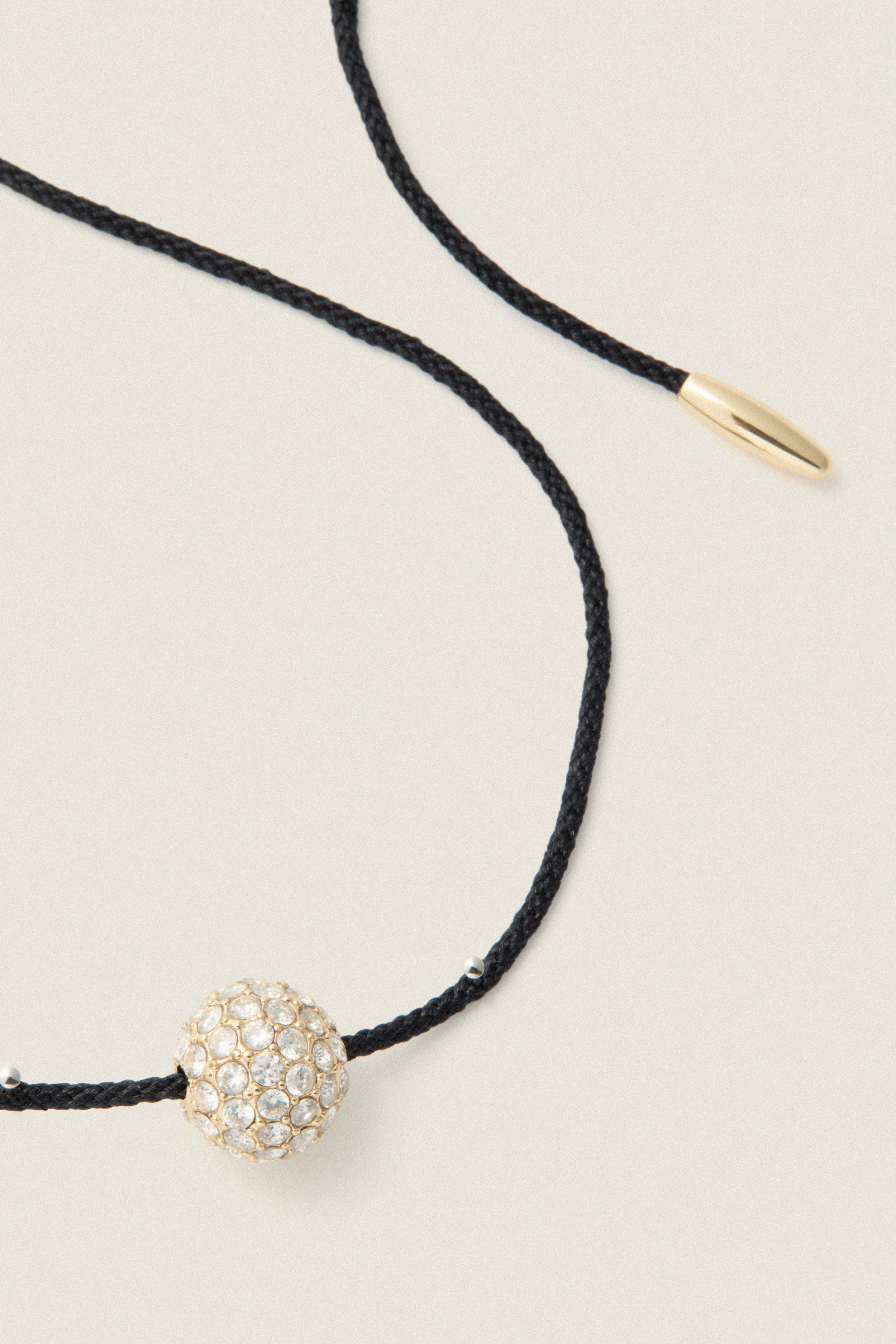 Gold and Black Spark Necklace