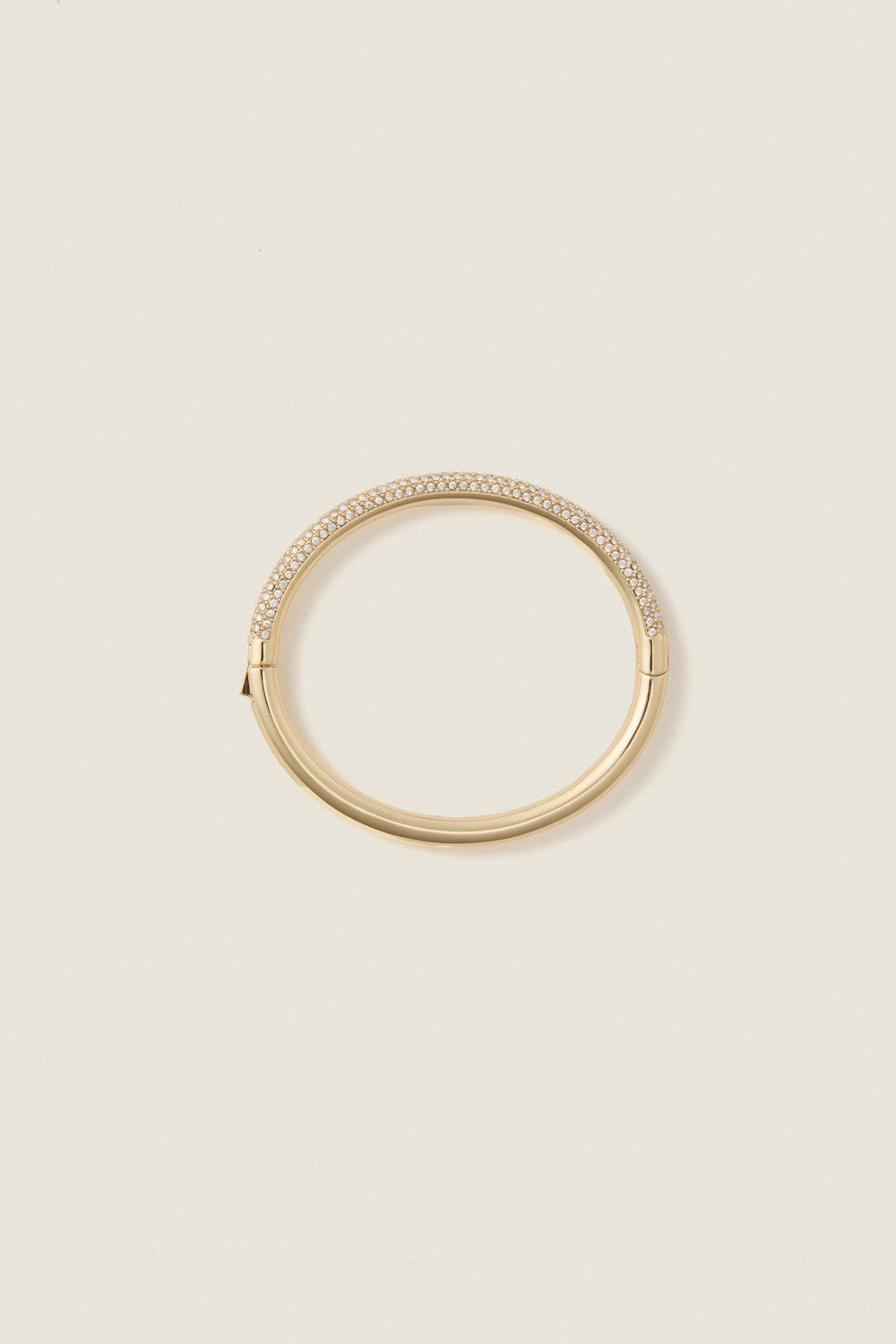 Gold and Pave Tubular Bracelet