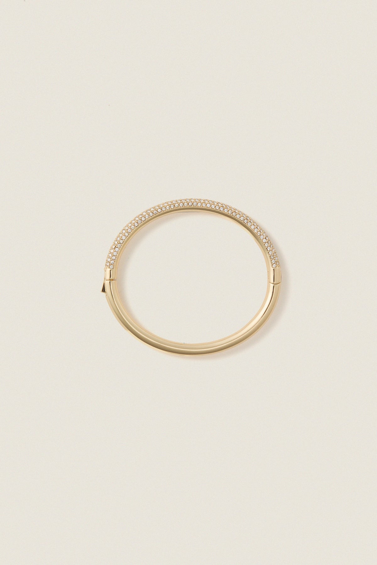 Gold and Pave Tubular Bracelet