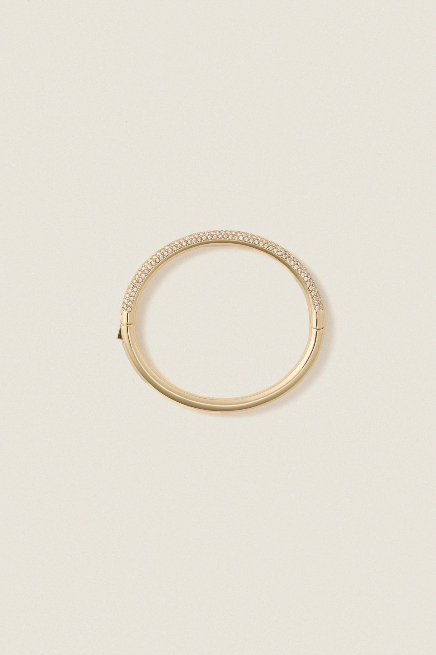 Gold and Pave Tubular Bracelet