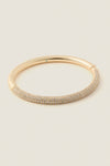 Gold and Pave Tubular Bracelet