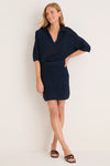 Navy Crochet Cathy Mini Skirt