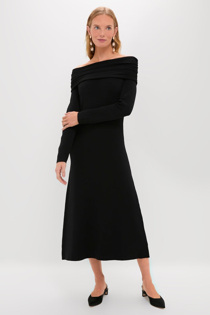 Black Off-the-Shoulder Ursula Maxi Dress
