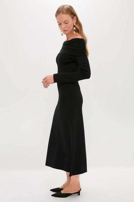 Black  Off-the-Shoulder Ursula Maxi Dress