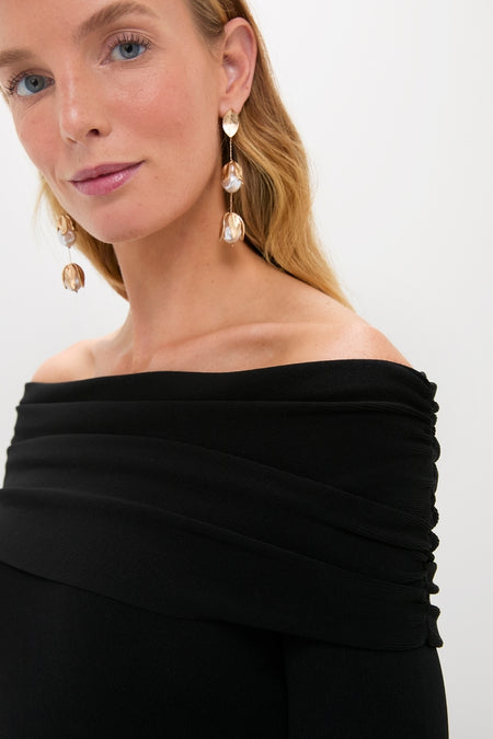 Black  Off-the-Shoulder Ursula Maxi Dress