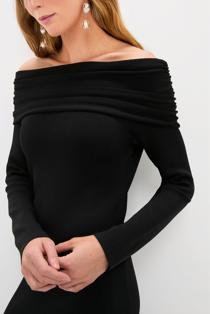 Black  Off-the-Shoulder Ursula Maxi Dress