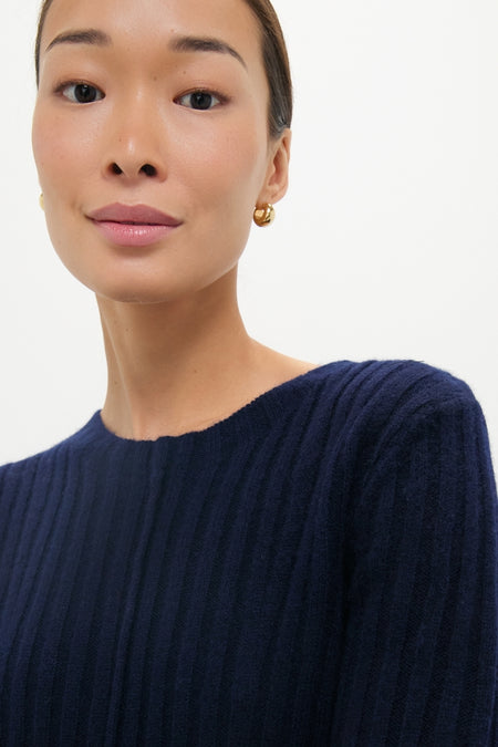 Wool Ribbed Knit Althea Maxi Dress