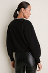Black Sequin Trim Naomi Cardigan