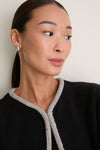 Black Sequin Trim Naomi Cardigan