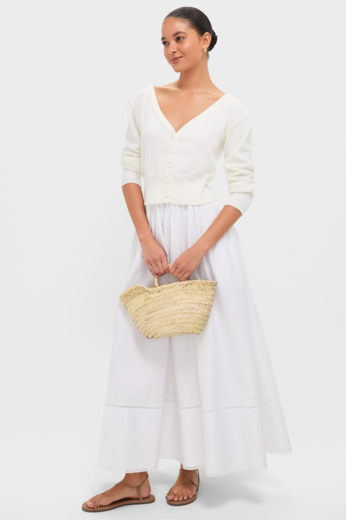 Ivory Off the Shoulder Stevens Cardigan
