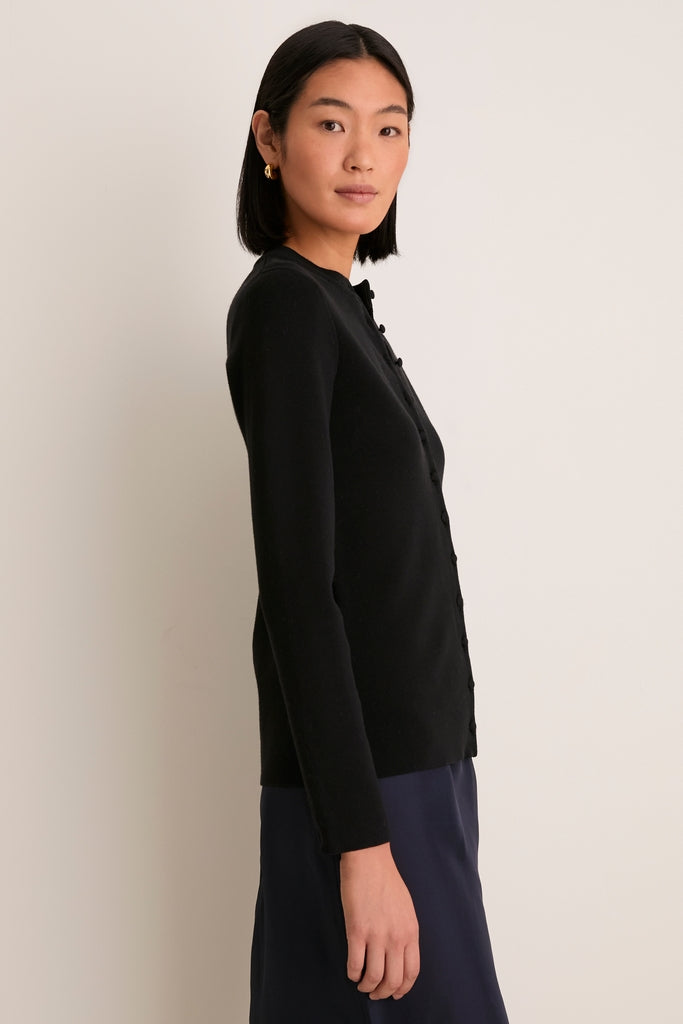 Black Structured Margaux Cardigan