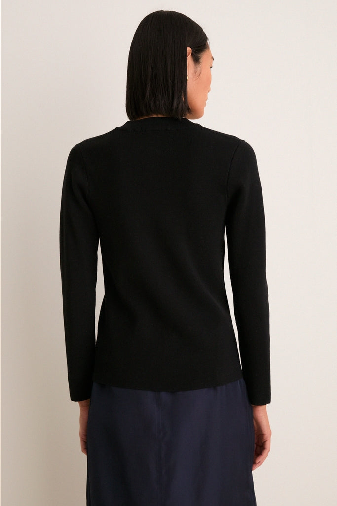 Black Structured Margaux Cardigan