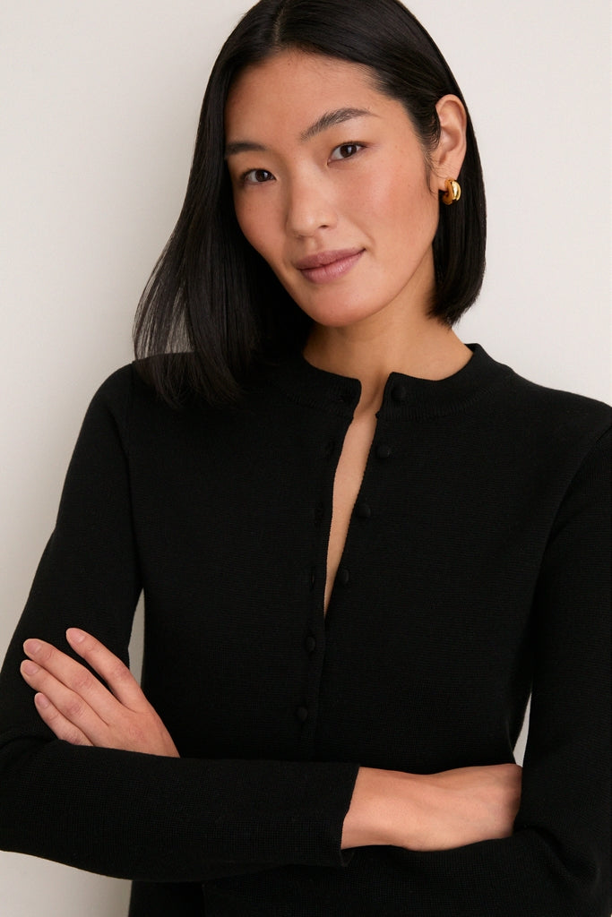 Black Structured Margaux Cardigan