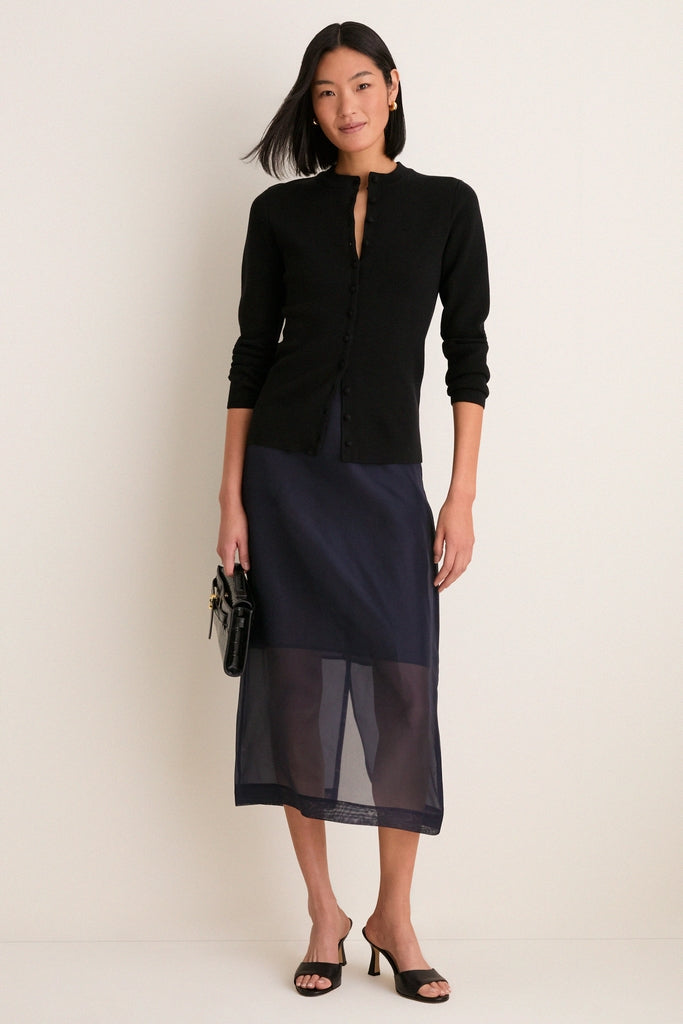 Black Structured Margaux Cardigan