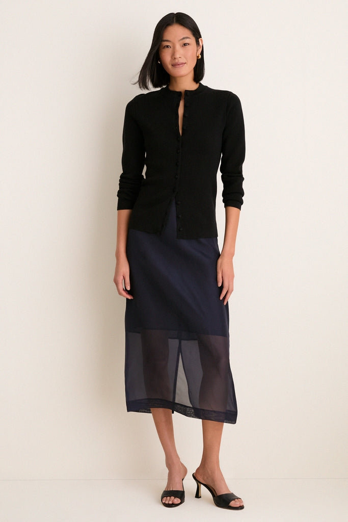 Black Structured Margaux Cardigan