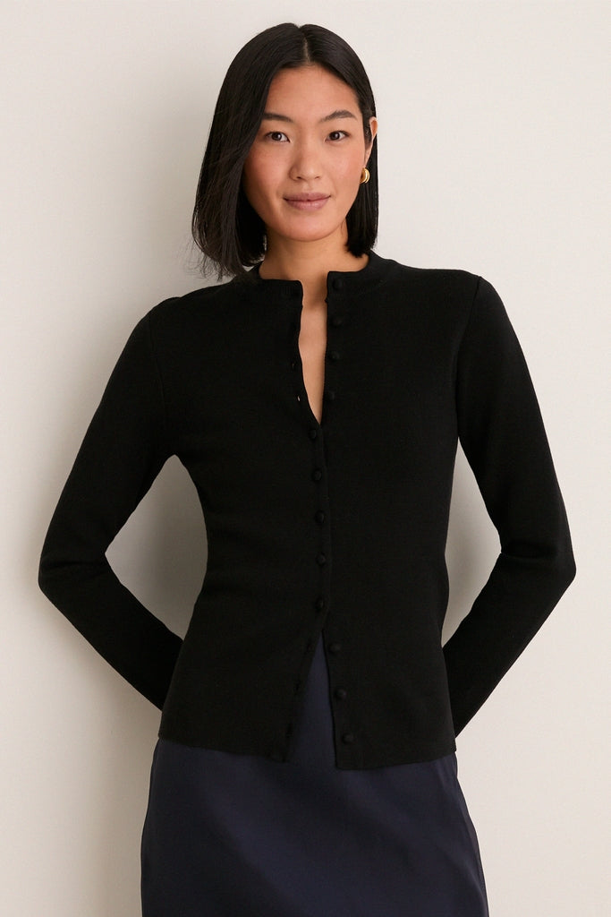 Black Structured Margaux Cardigan