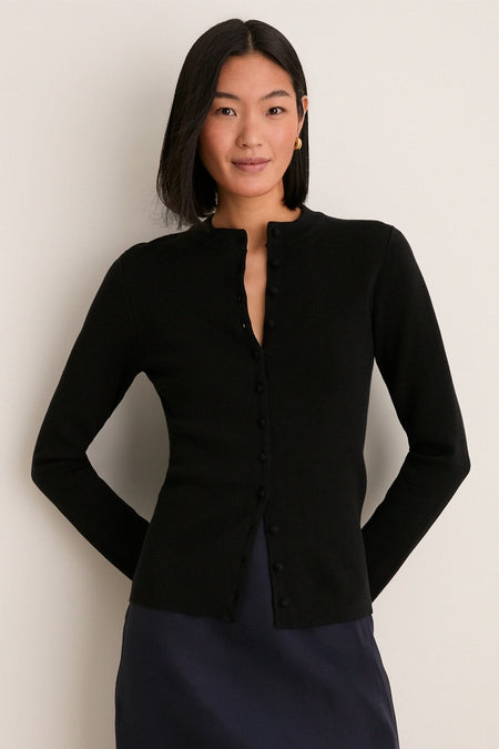 Black Structured Margaux Cardigan
