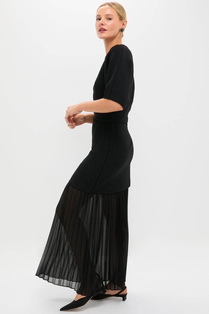 knit pleated dress Pleated knit dress