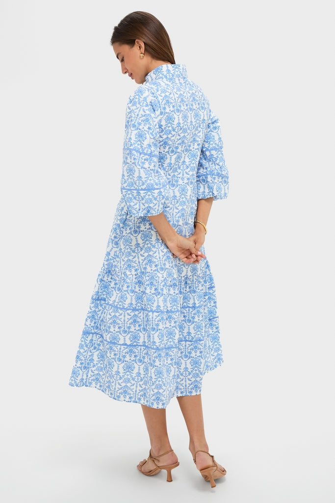 Blue and White Midi Hillsborough Dress | Hyacinth House Blue and White Midi Hillsborough Dress | Hyacinth House