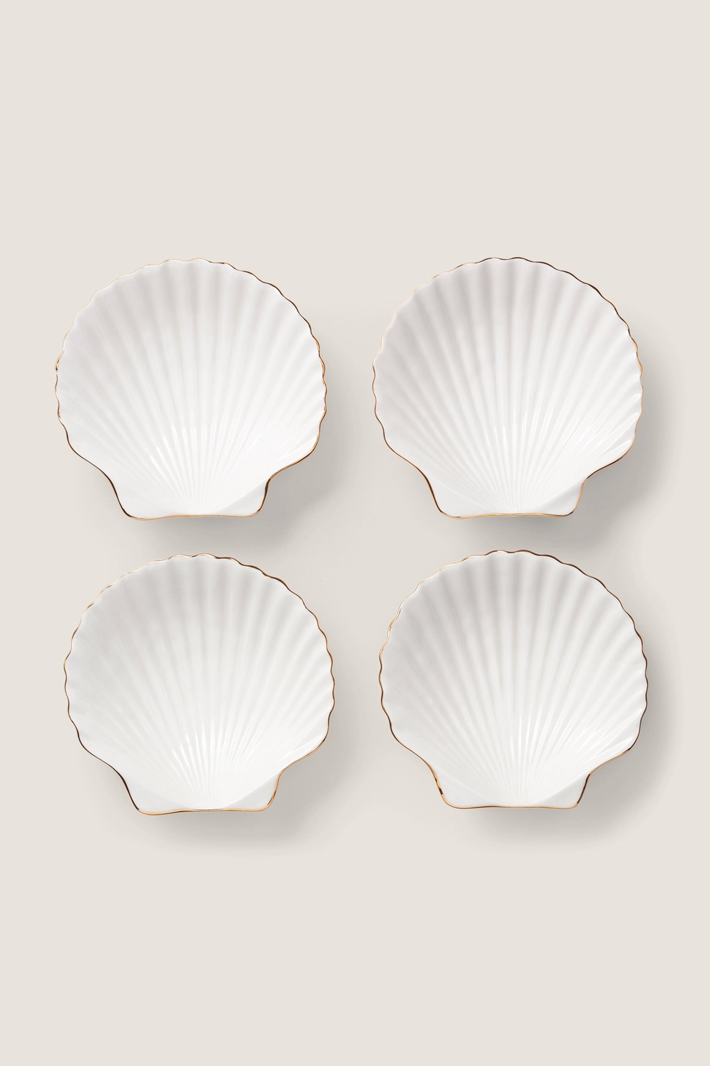Shell Appetizer Plates (Set of 4)