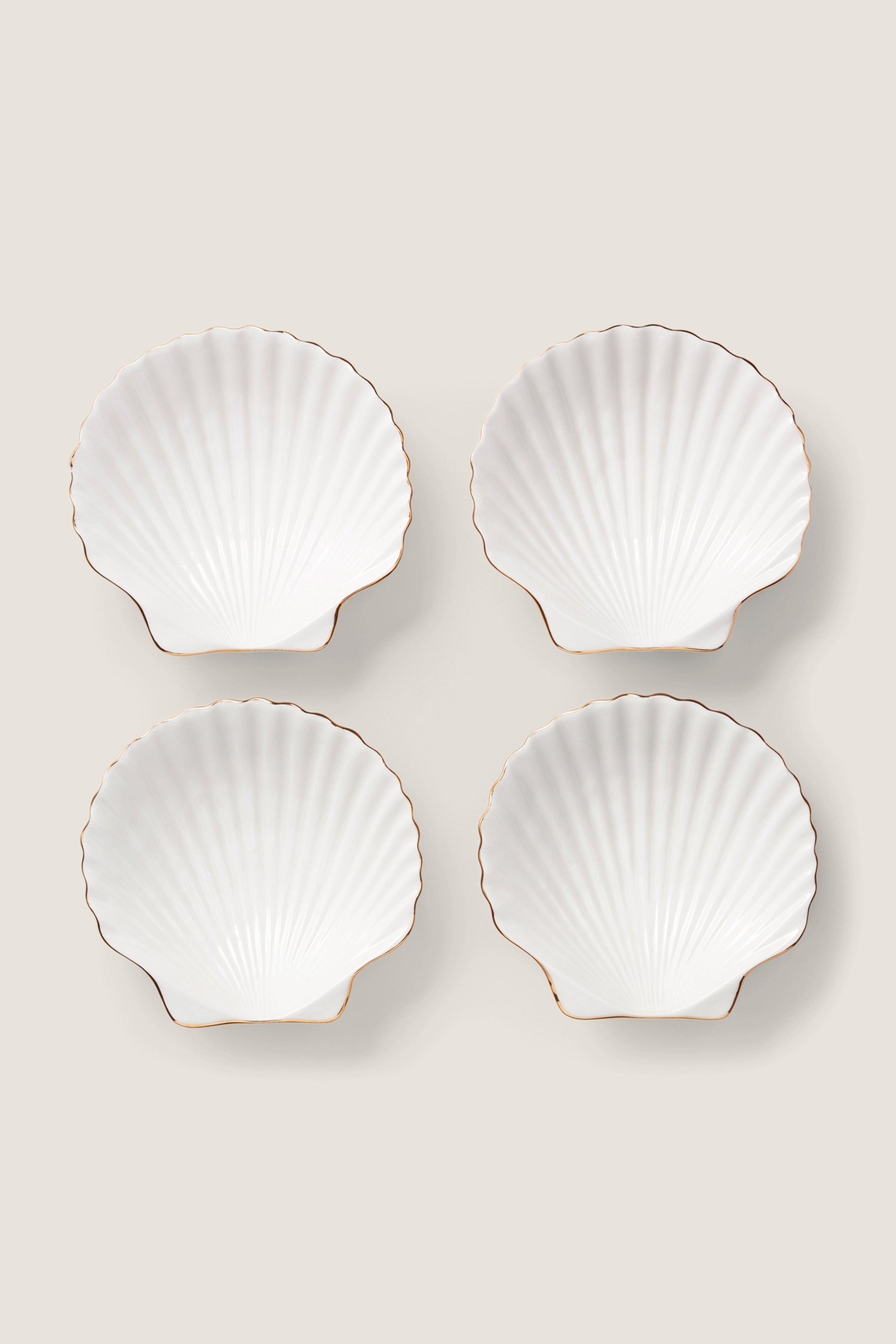 Shell Appetizer Plates (Set of 4)