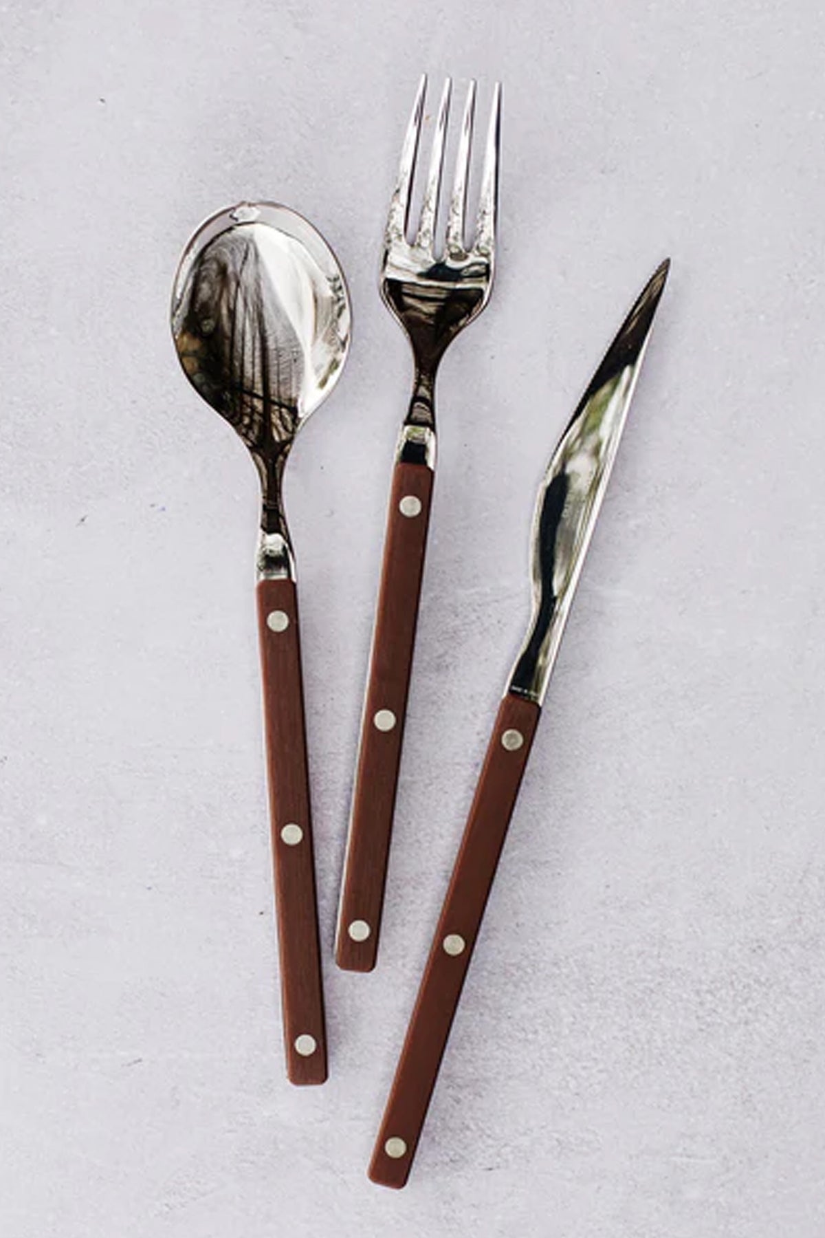 Pastello Brown Three-Piece Place Setting