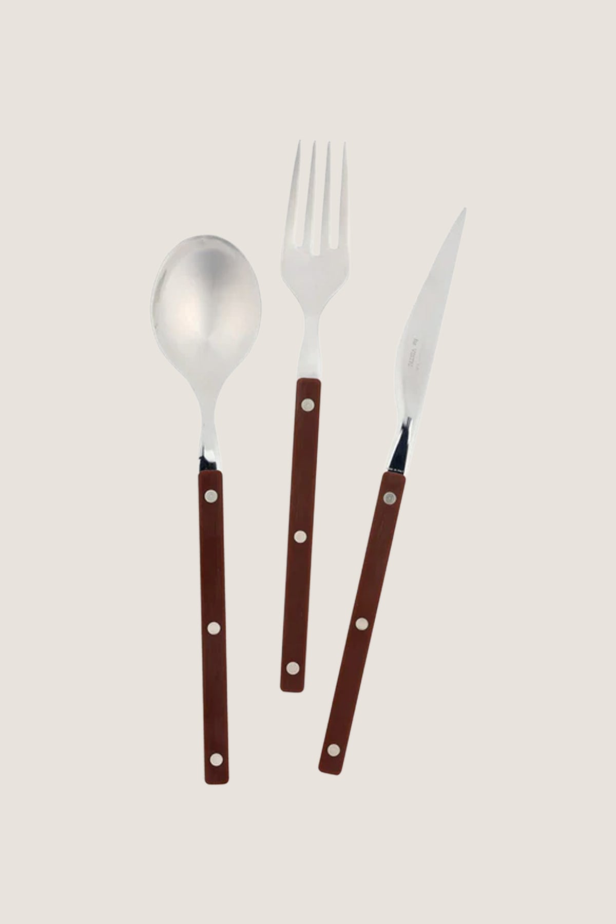 Pastello Brown Three-Piece Place Setting