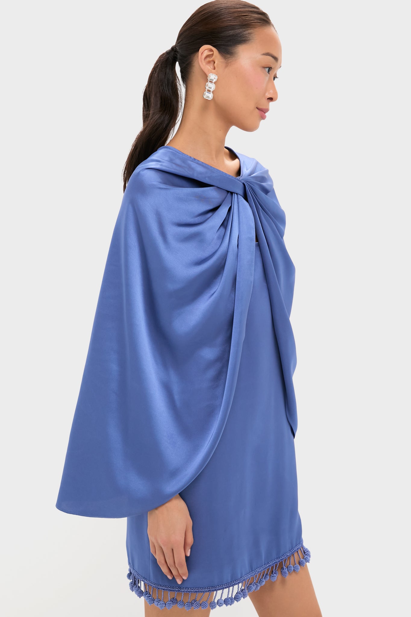 Tuckernuck Blue Satin Mountbatten Cape Blue / XL/XXL Tuckernuck Blue Satin Mountbatten Cape Blue / XL/XXL