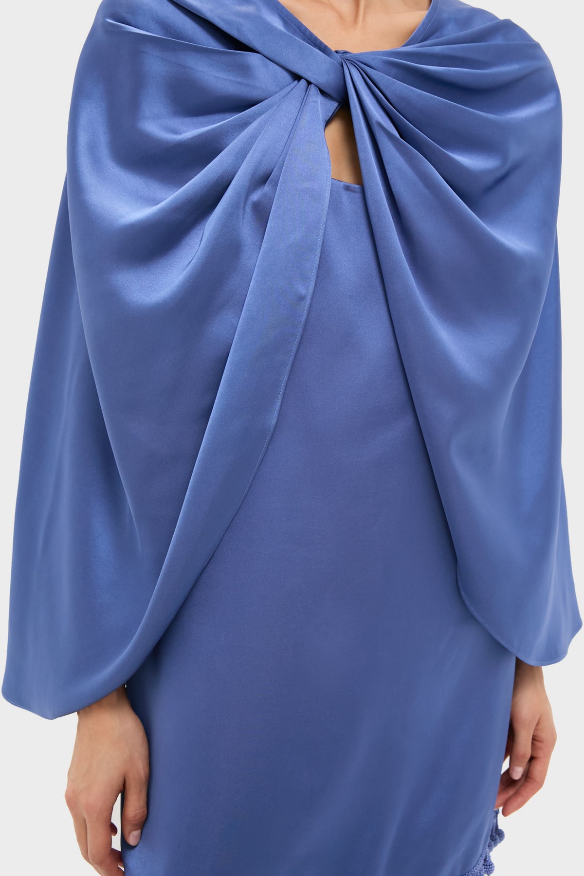 Tuckernuck Blue Satin Mountbatten Cape Blue / XL/XXL