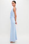 Ice Blue Angela One Shoulder Maxi Dress