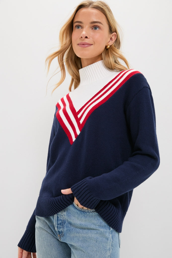 Chevron Johnny Turtleneck Sweater