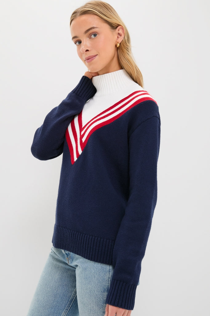 Chevron Johnny Turtleneck Sweater