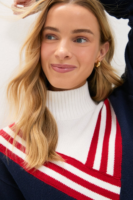 Chevron Johnny Turtleneck Sweater