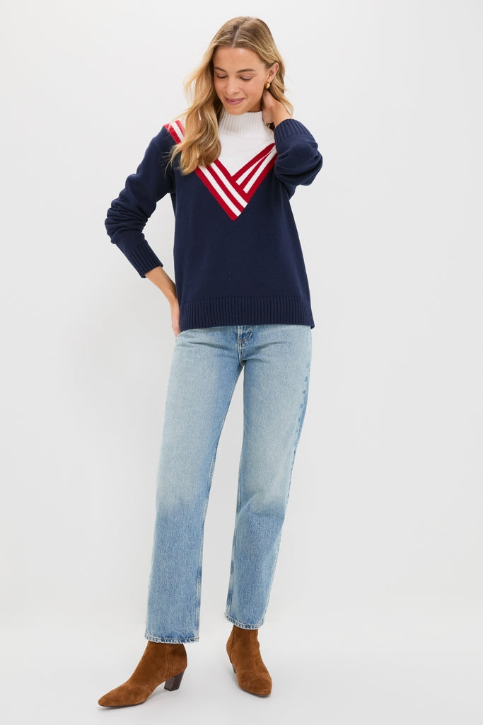 Chevron Johnny Turtleneck Sweater