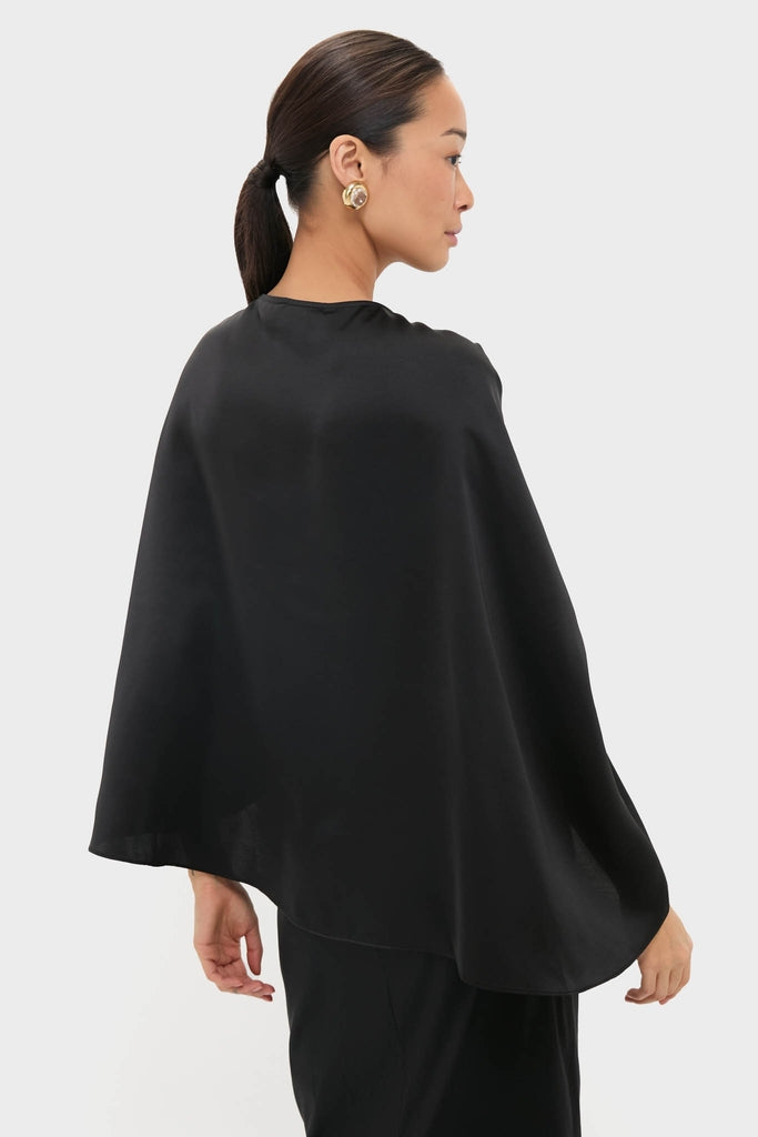 Black Satin Mountbatten Cape | Tuckernuck