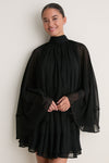 Black Cape Chiffon Mayfield Dress