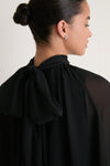 Black Cape Chiffon Mayfield Dress