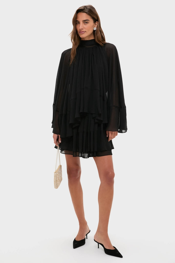 Tuckernuck Black Cape Chiffon Mayfield Dress Black / M Tuckernuck Black Cape Chiffon Mayfield Dress Black / M