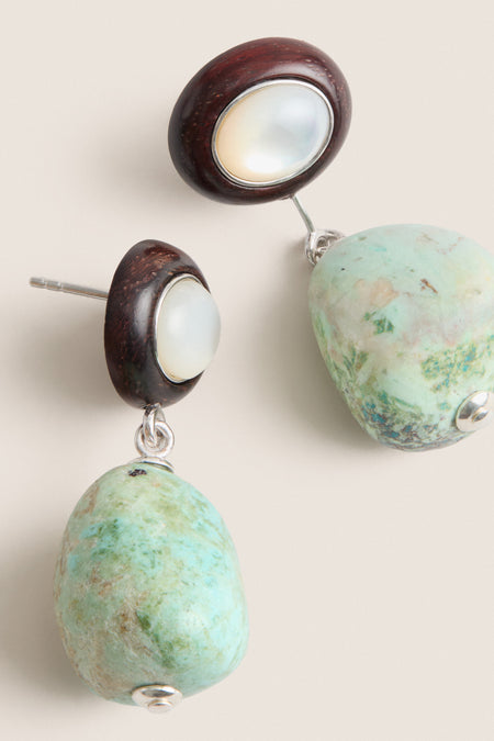 Tuckernuck x Lizzie Fortunato Turquoise Laurel Earrings