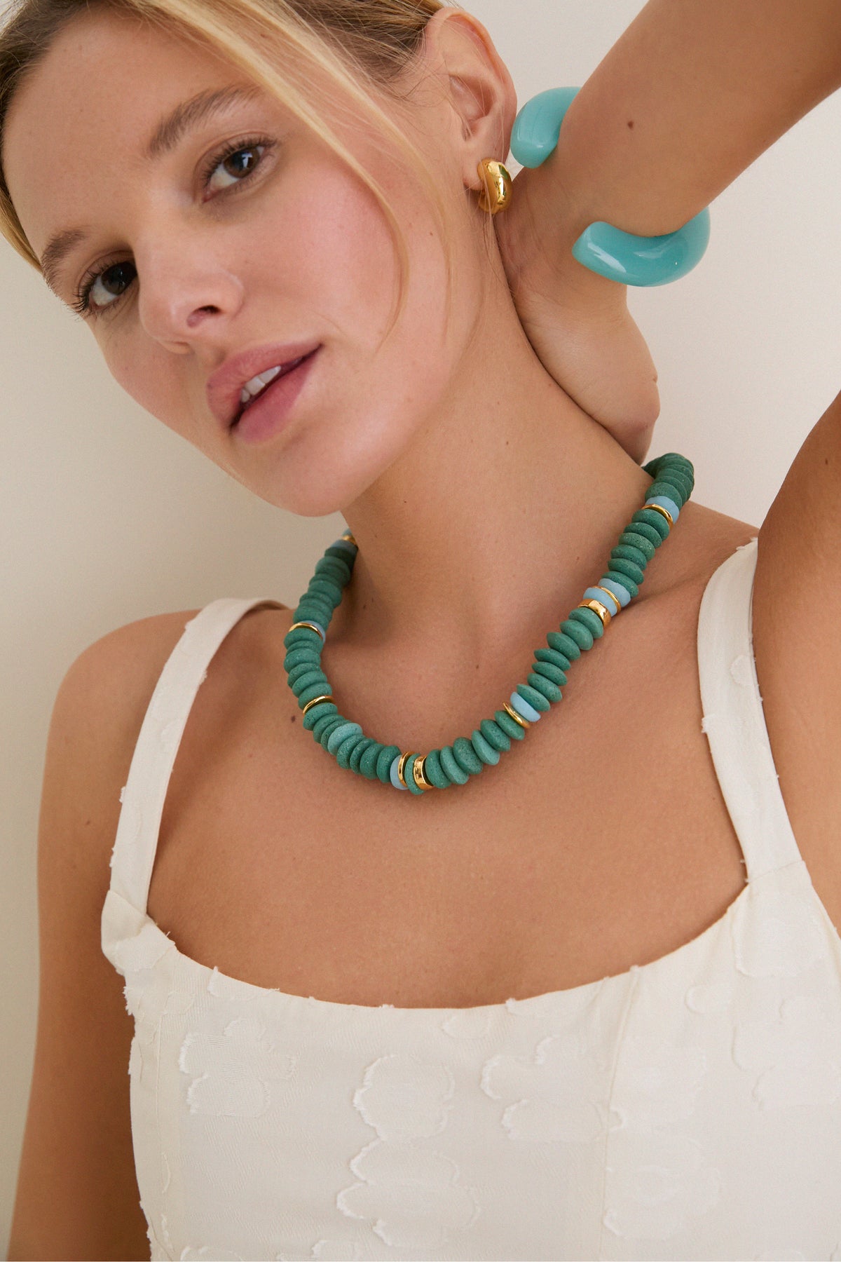 Tuckernuck x Lizzie Fortunato Stone Green Laguna Necklace
