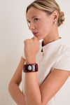 Tuckernuck x Lizzie Fortunato Dark Red Lanna Cuff with Amazonite
