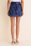 Navy 3D Floral Tate Mini Skirt