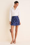 Navy 3D Floral Tate Mini Skirt