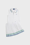 Sleeveless Stretch Mesh Half-Zip Polo Tank