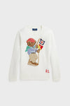 Long-Sleeve Combed Cotton RL Sail Polo Bear Sweater