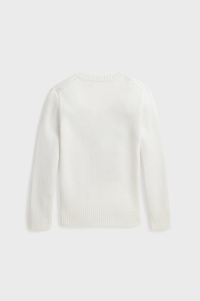 Long-Sleeve Combed Cotton RL Sail Polo Bear Sweater